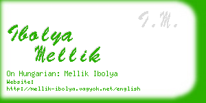 ibolya mellik business card